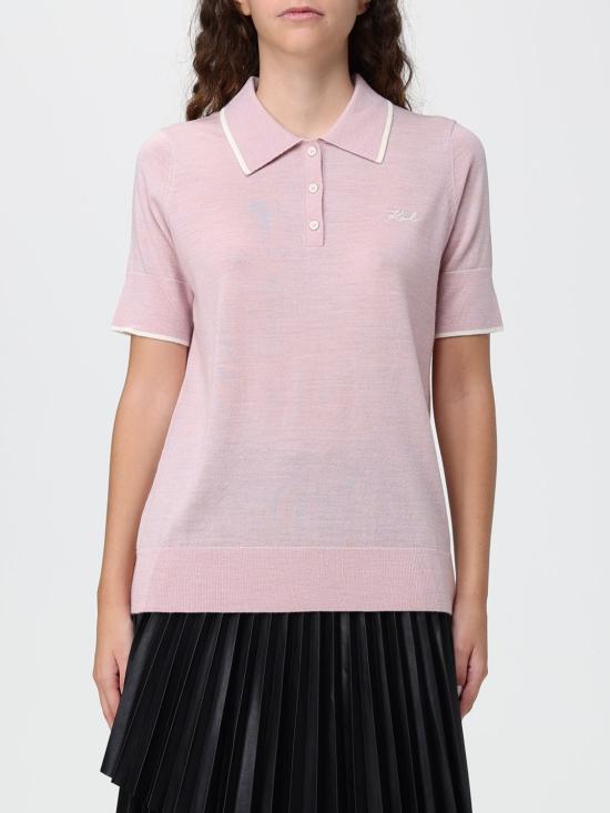 26FW 칼라거펠트 폴로 티셔츠 B3W18044 B86 Pink