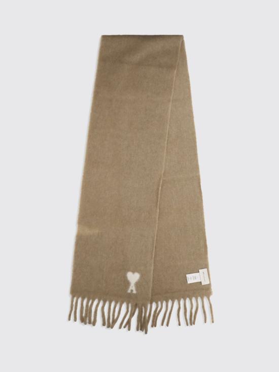 26FW 아미 알파카 아미 드 꾀흐 스카프 USF673AW0004 A184 Beige - AMI
