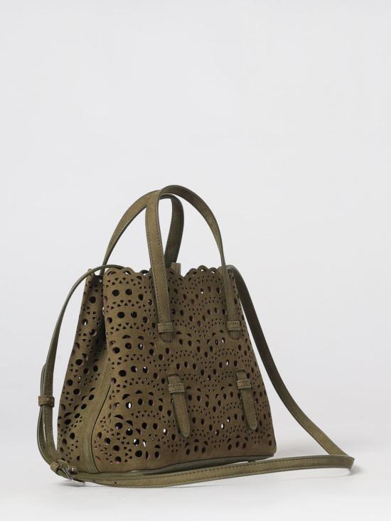 26FW 알라이아 비엔 웨이브 럭스 카프스킨 미나 20 백 AA1S06720CA322 U21 Forest Green - ALAIA