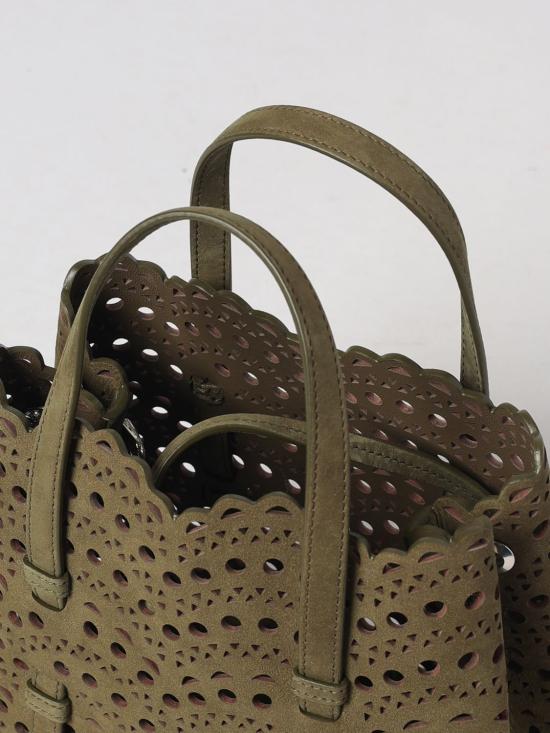 26FW 알라이아 비엔 웨이브 럭스 카프스킨 미나 20 백 AA1S06720CA322 U21 Forest Green - ALAIA