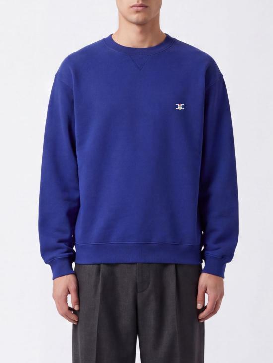 26FW 셀린느 긴팔 티셔츠 RY12I1233 05BW Blue
