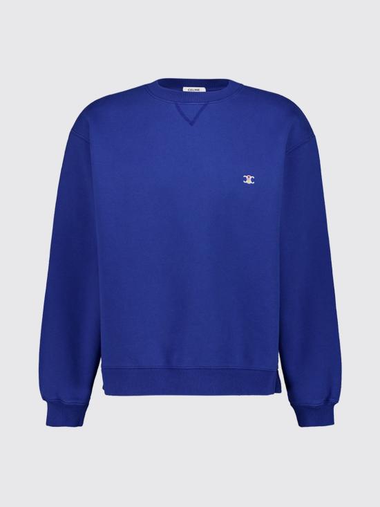26FW 셀린느 긴팔 티셔츠 RY12I1233 05BW Blue - CELINE