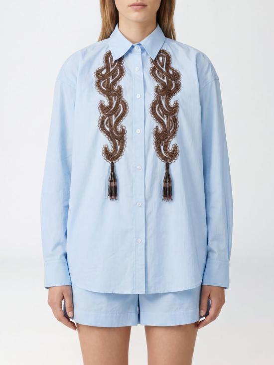 26FW 라 더블제이 셔츠 SHI0177COT082SOLID BU01 Blue