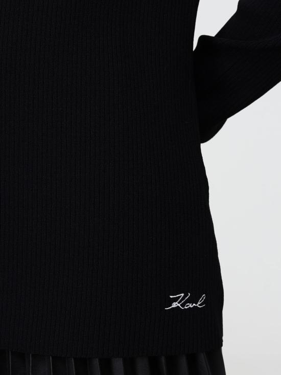 26FW 칼라거펠트 스웨터 B3W18024 998 Black - KARL LAGERFELD