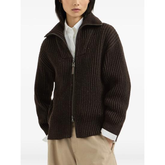 26FW 브루넬로 쿠치넬리 니트웨어 MBM753506 C9792 BROWN - BRUNELLO CUCINELLI