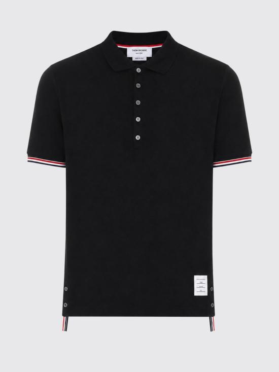26FW 톰브라운 폴로 티셔츠 MJP254AJ0301 001 Black - THOM BROWNE