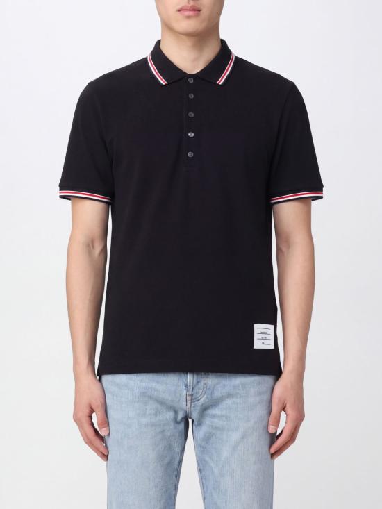 26FW 톰브라운 폴로 티셔츠 MJP254AJ0301 001 Black