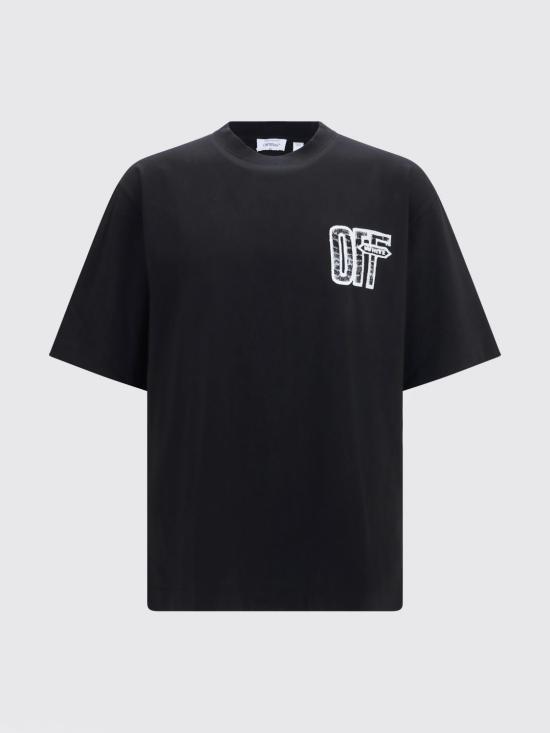 26FW 오프화이트 반팔 티셔츠 OMAA120F26JER00Y00 001 Black - OFF WHITE