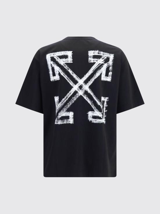 26FW 오프화이트 반팔 티셔츠 OMAA120F26JER00Y00 001 Black - OFF WHITE