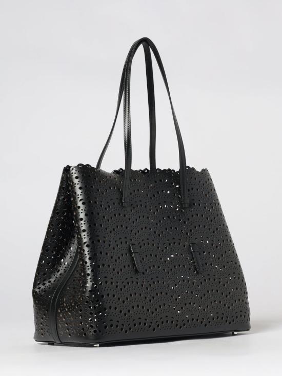 26FW 알라이아 비엔 웨이브 럭스 카프스킨 미나 20 백 AA1L6014I251 999 Black - ALAIA
