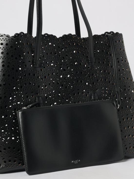 26FW 알라이아 비엔 웨이브 럭스 카프스킨 미나 20 백 AA1L6014I251 999 Black - ALAIA