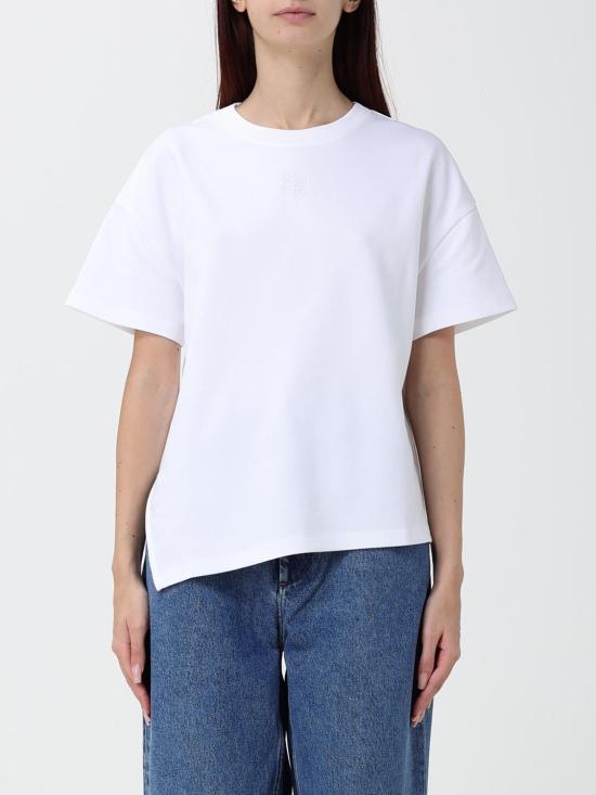 26FW 로에베 코튼 블렌드 어시메트릭 티셔츠 S540Y22X59 2100 White