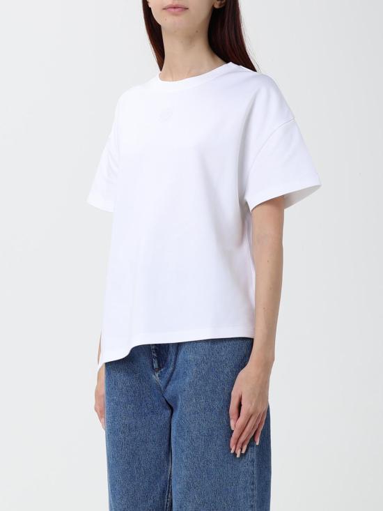 26FW 로에베 코튼 블렌드 어시메트릭 티셔츠 S540Y22X59 2100 White - LOEWE