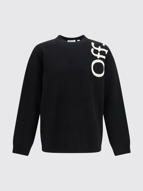 26FW 오프화이트 스웨터 OMHE213F26KNI00100 001 Black - OFF WHITE