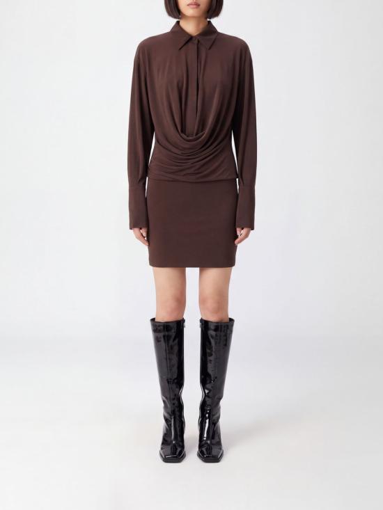 26FW 안다마네 롱 원피스 T200107ATJP199 641 Brown