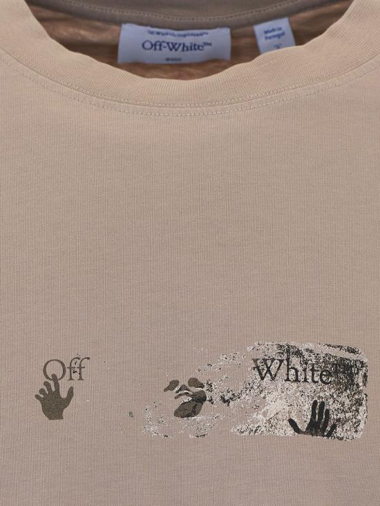 26FW 오프화이트 반팔 티셔츠 OMAA120F26JER00D0 031 Beige - OFF WHITE