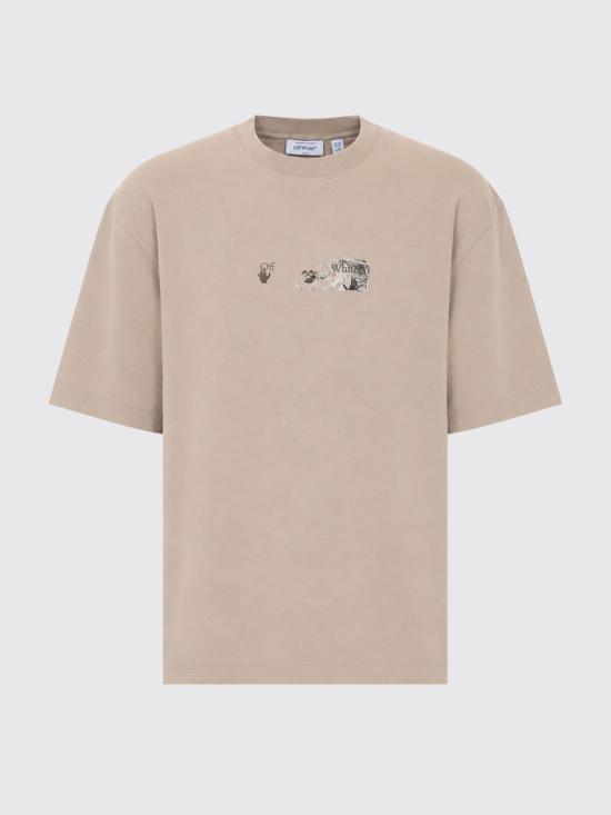 26FW 오프화이트 반팔 티셔츠 OMAA120F26JER00D0 031 Beige - OFF WHITE