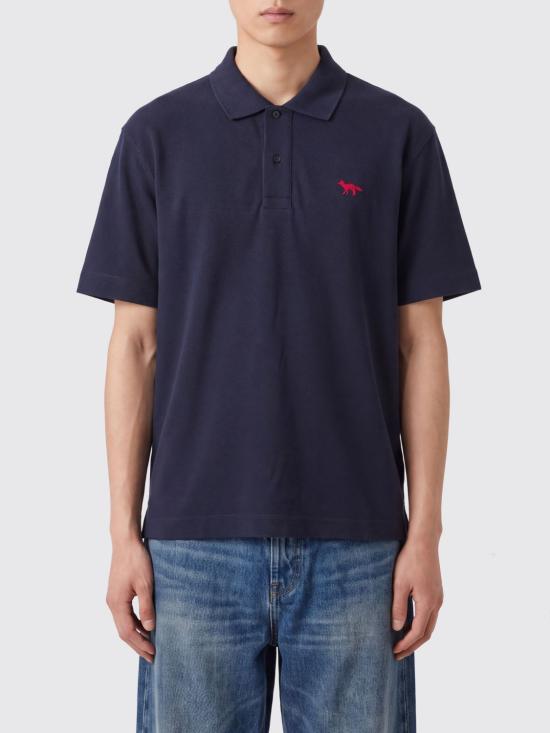 26FW 메종키츠네 폴로 티셔츠 MRMJL01KP0001 0413 Navy