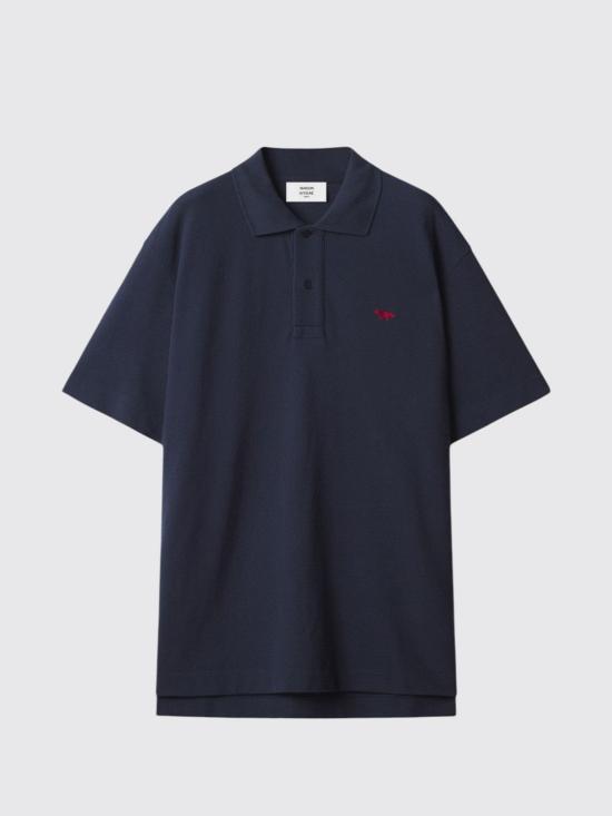 26FW 메종키츠네 폴로 티셔츠 MRMJL01KP0001 0413 Navy - MAISON KITSUNE