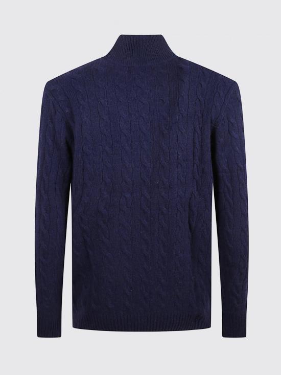 26FW 폴로 랄프로렌 포니 자수 케이블 니트 점퍼 710876766 002 Blue 1 - POLO RALPH LAUREN