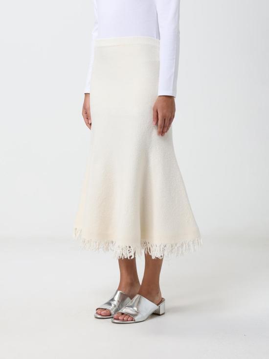 26FW 보테가베네타 스커트 873882V6LL0 9071 White - BOTTEGA VENETA