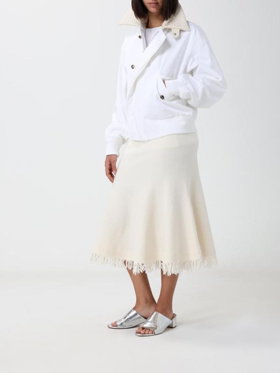 26FW 보테가베네타 스커트 873882V6LL0 9071 White - BOTTEGA VENETA