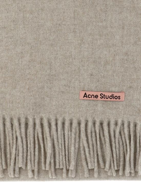 26FW 아크네 스튜디오 내로우 울 프린지 머플러 CA0218633 Beige - ACNE STUDIOS