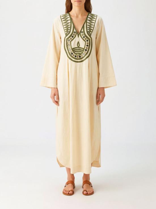 26FW 라 더블제이 롱 원피스 DRE1109COT082SOLID PI02 Ivory