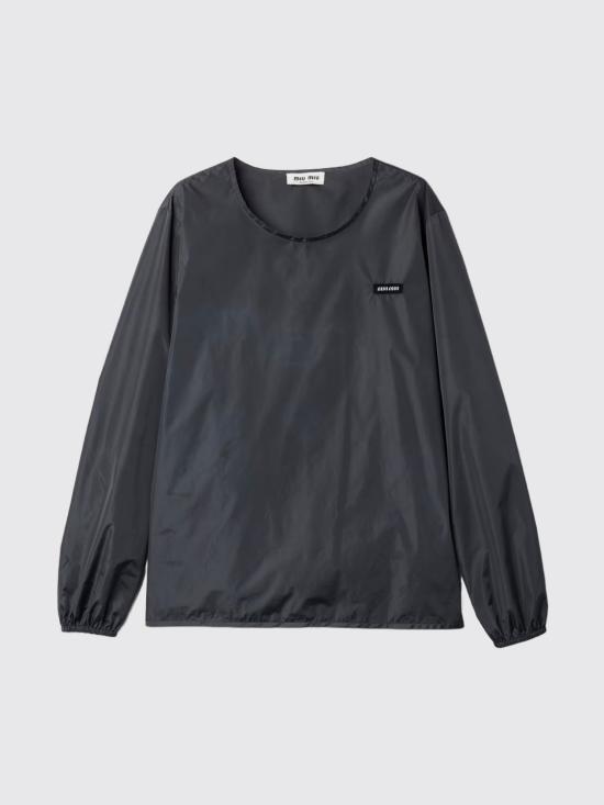 26FW 미우미우 로고 리나일론 블라우스 MT2282148U F063H Grey