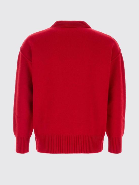 26FW 아미 빅 하트 울 크루넥 스웨터 UKS838018 A252 Red - AMI