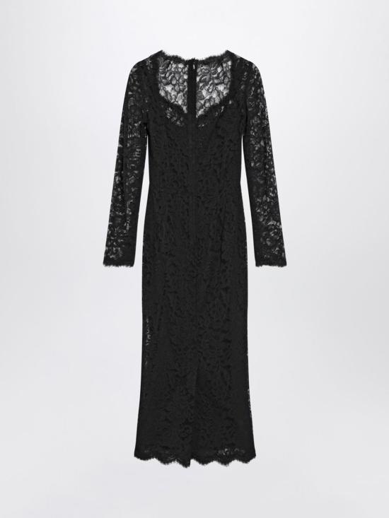 26FW 돌체앤가바나 롱 원피스 F6AQGTHLUAH N0000 Black - DOLCE & GABBANA