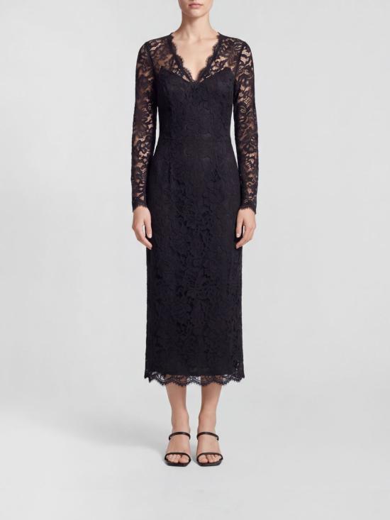 26FW 돌체앤가바나 롱 원피스 F6AQGTHLUAH N0000 Black