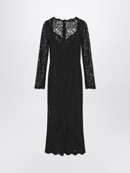 26FW 돌체앤가바나 롱 원피스 F6AQGTHLUAH N0000 Black - DOLCE & GABBANA