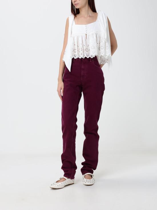 26FW 끌로에 데님 팬츠 CH26WDP21159 53B Burgundy - CHLOE