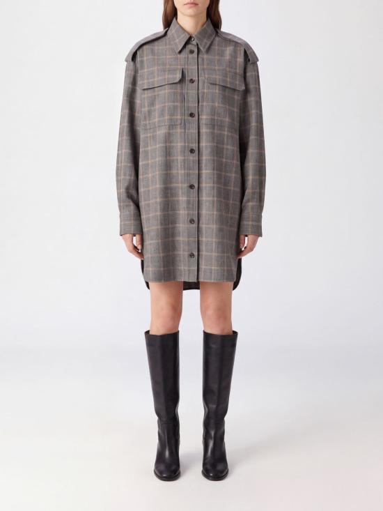 26FW 스텔라 맥카트니 롱 원피스 6A07363IQ708 1262 Grey