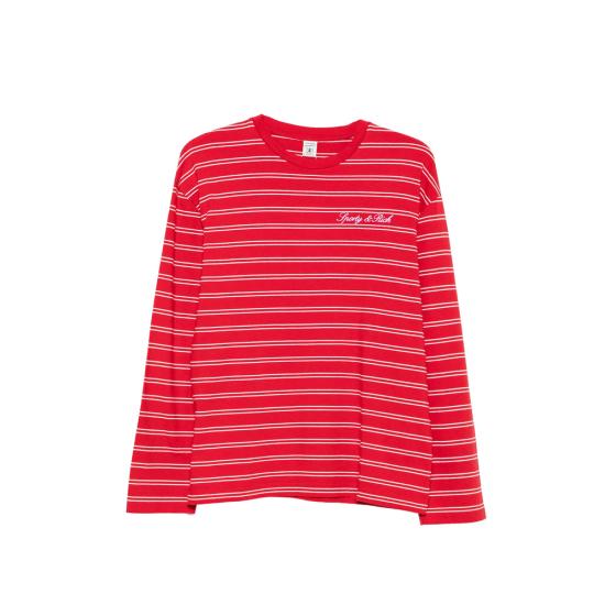26FW 스포티앤리치 폴로 티셔츠 TO124710326RE RUBWH RED