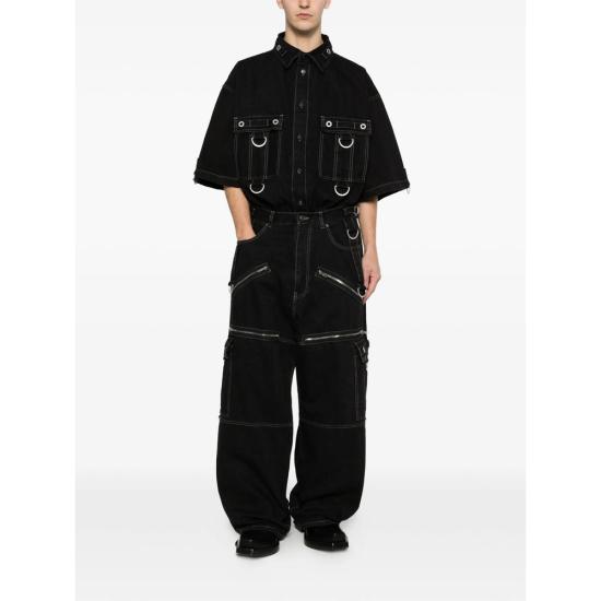 26SS 발렌시아가 D-링 카고 셔츠 856916 TQW54 1071 BLACK - BALENCIAGA