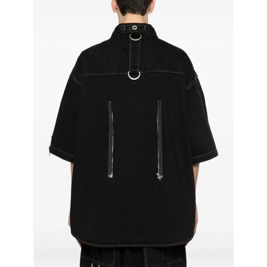 26SS 발렌시아가 D-링 카고 셔츠 856916 TQW54 1071 BLACK - BALENCIAGA