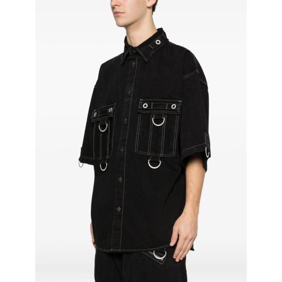 26SS 발렌시아가 D-링 카고 셔츠 856916 TQW54 1071 BLACK - BALENCIAGA