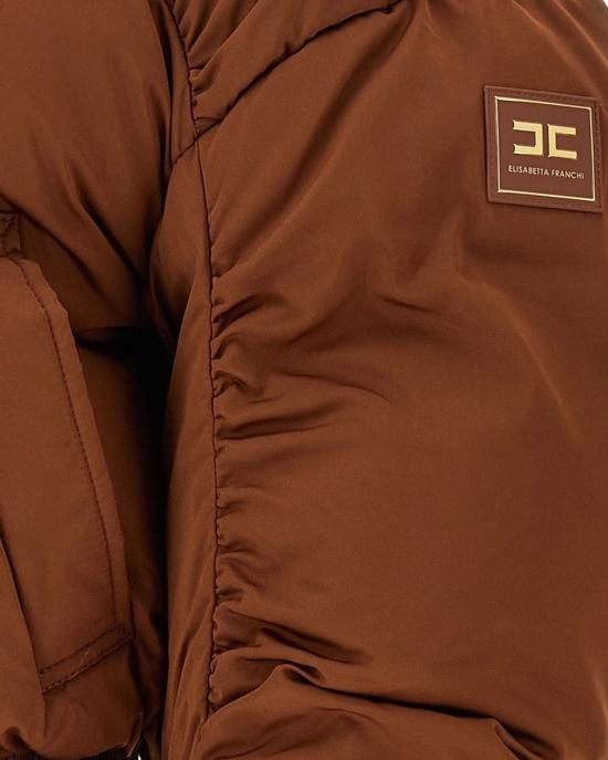 26FW 엘리자베타프랜치 패딩 PI96D66E2 BROWN - ELISABETTA FRANCHI