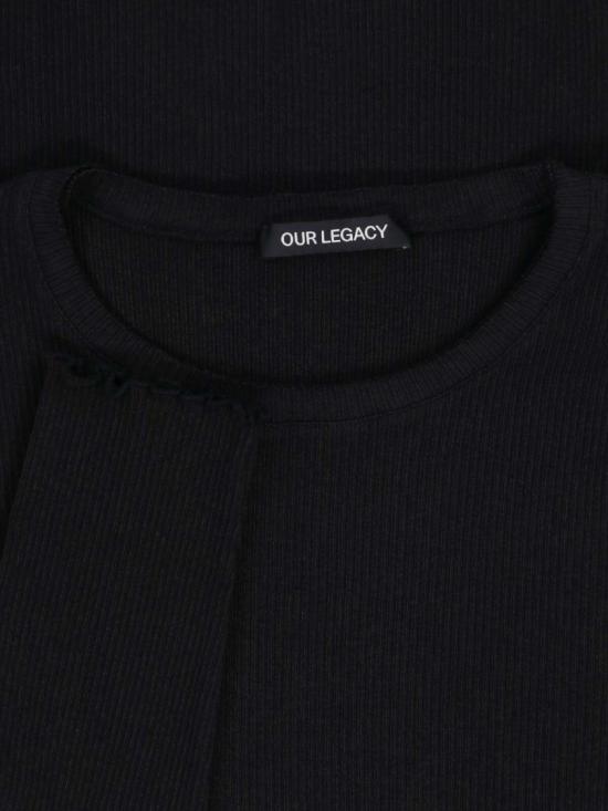 26FW 아워레가시 엘론게이티드 롱슬리브 엘론게이티드 롱슬리브 M4266ECCHARRED SHADE RIPPLE RIB Black - OUR LEGACY