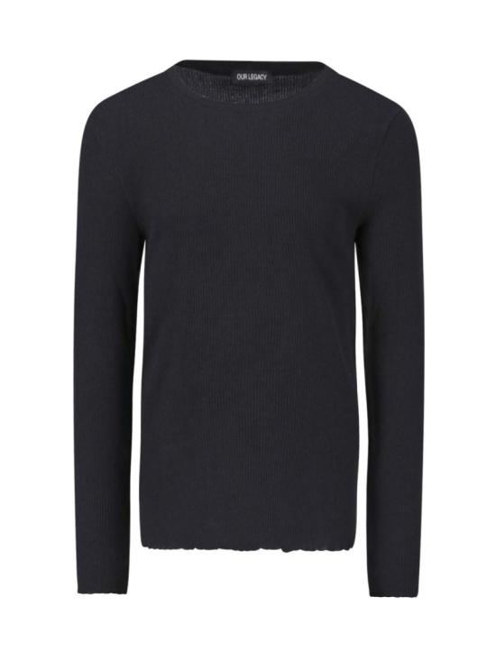 26FW 아워레가시 엘론게이티드 롱슬리브 엘론게이티드 롱슬리브 M4266ECCHARRED SHADE RIPPLE RIB Black