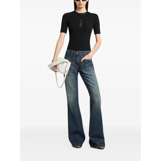 26FW 쿠레쥬 폴로 티셔츠 326MTO539FI 0001 9999 BLACK - COURREGES