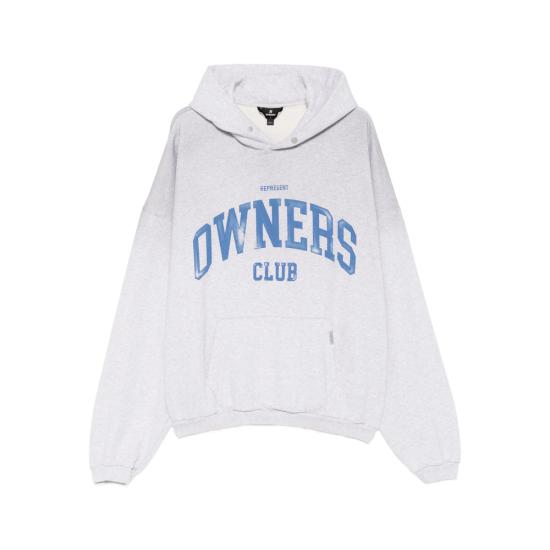26SS 리프레젠트 후드 티셔츠 OCM100044 50 SPIGR GRAY