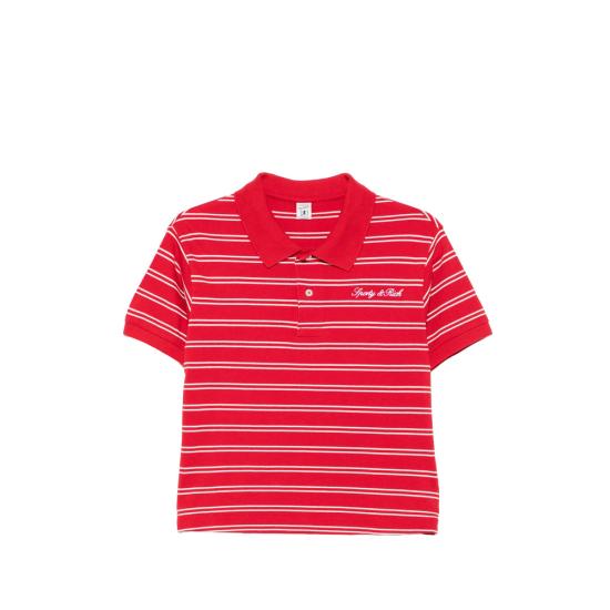 26FW 스포티앤리치 폴로 티셔츠 TO085710326RE RUBWH RED
