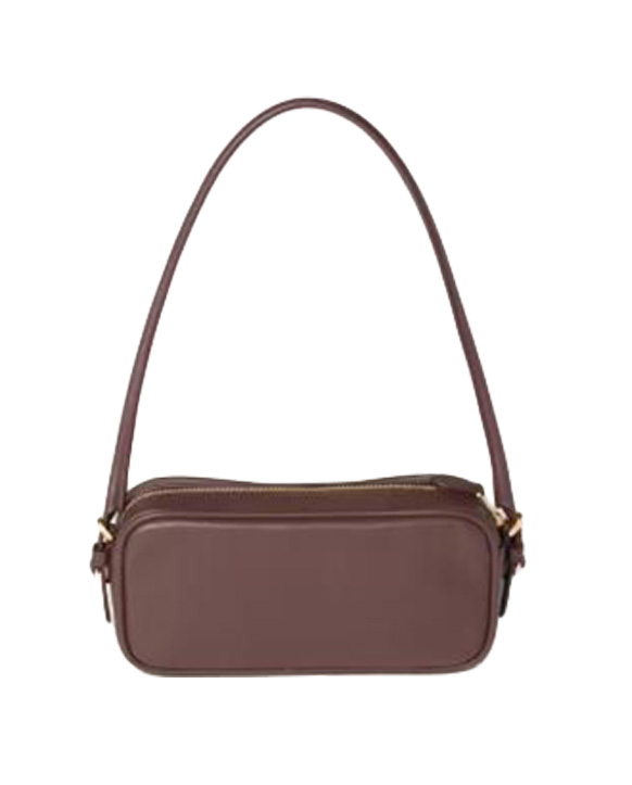 26FW 미우미우 로고 레더 토트백 ULT 010457 MARRON TU BURGUNDY - MIU MIU