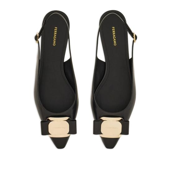 26SS 살바토레 페라가모 플랫 슈즈 01K914 0790605 1C NERO BLACK - SALVATORE FERRAGAMO