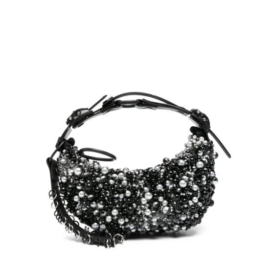 26SS 이너라움 숄더백 HM0OBPEARLS BKSIL BLACK