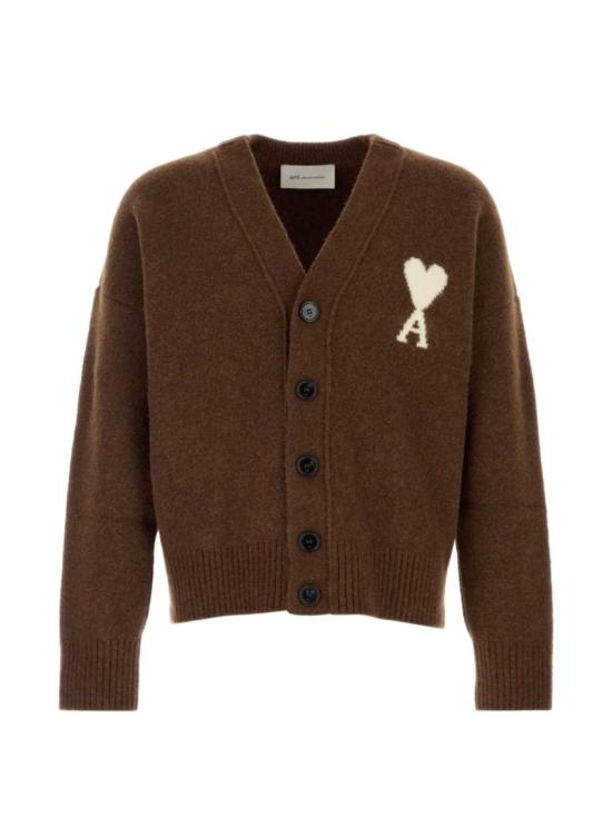 26FW 아미 빅 하트 로고 알파카 니트 가디건 UKC365 KN0135 A362 Brown