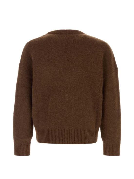 26FW 아미 빅 하트 로고 알파카 니트 가디건 UKC365 KN0135 A362 Brown - AMI